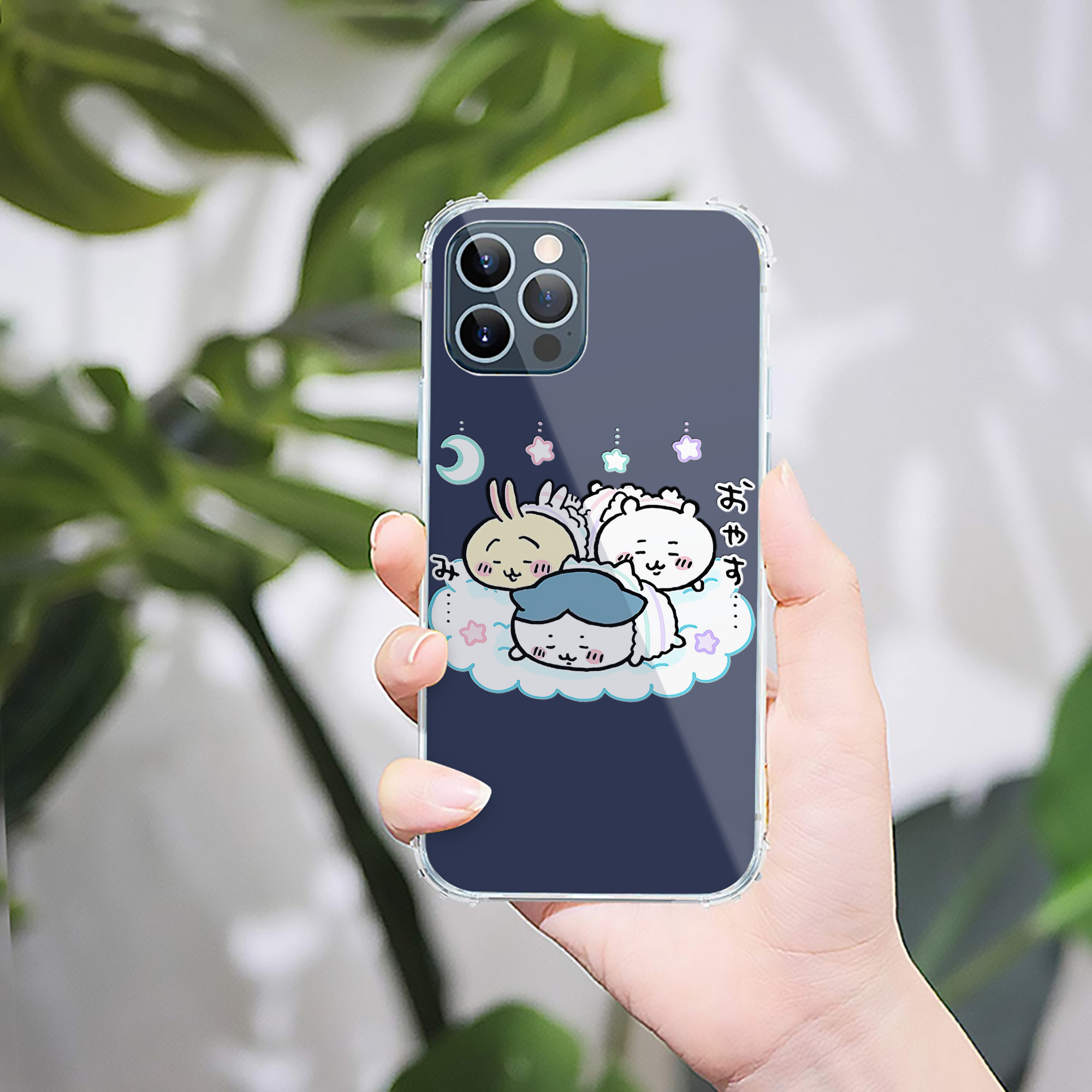 （画像用） ちいかわ ハチワレ Chii-kawa hachiware 【iPhone 12シリーズ対応】透明スマホケース（クリアソフトケース）